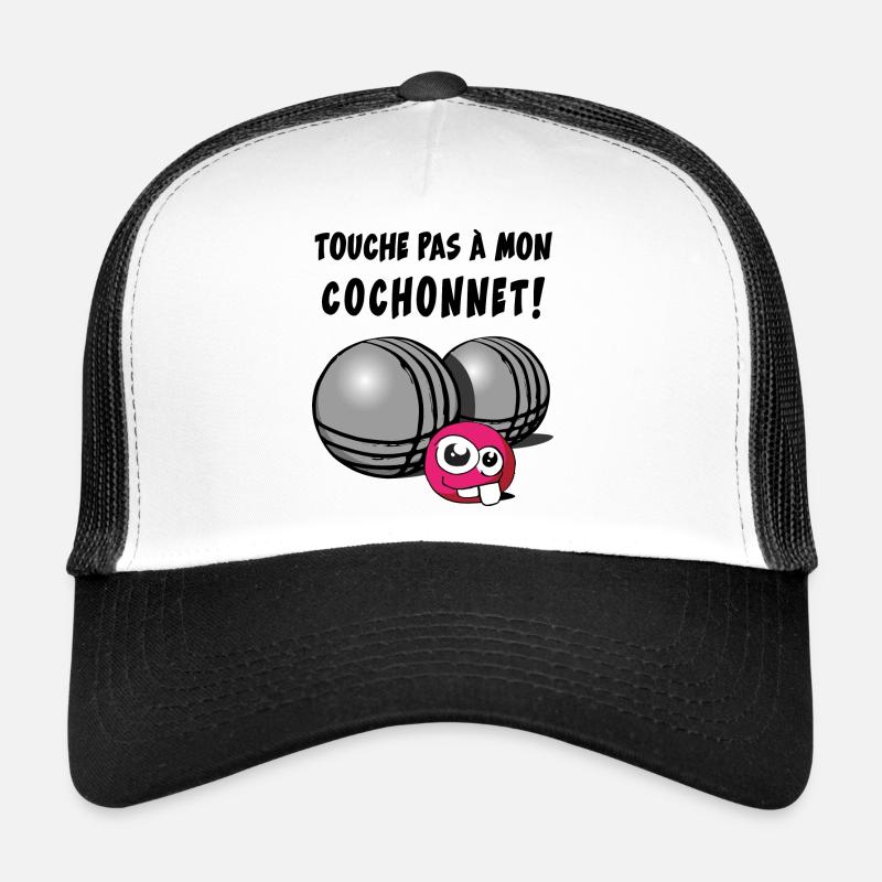 touche pas a mon cochonnet - Casquette trucker  - blanc/noir