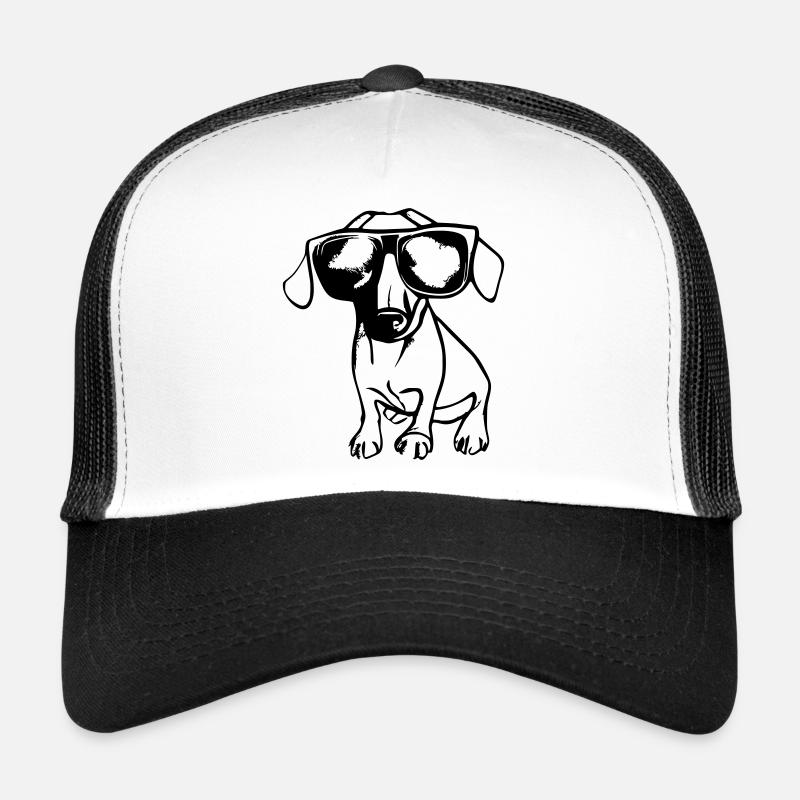 Teckel Chien Chiens Lunettes de soleil Cool Vector 3 Casquette trucker 