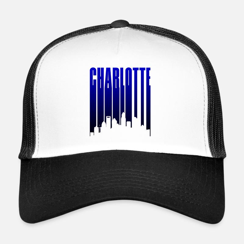 Charlotte Skyline Blue Gradient Trucker Cap