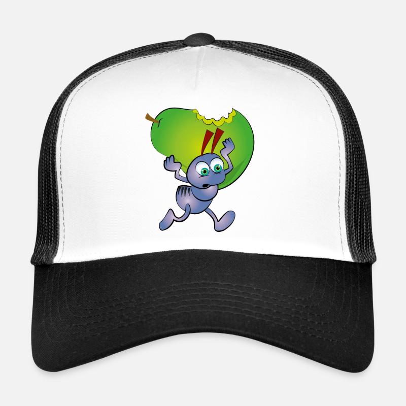 Fourmi pourpre avec un fruit de poire Casquette trucker 