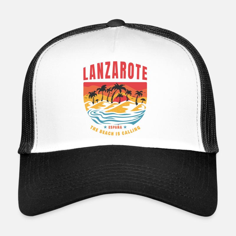 Lanzarote Espana beach design - Trucker Cap - white/black