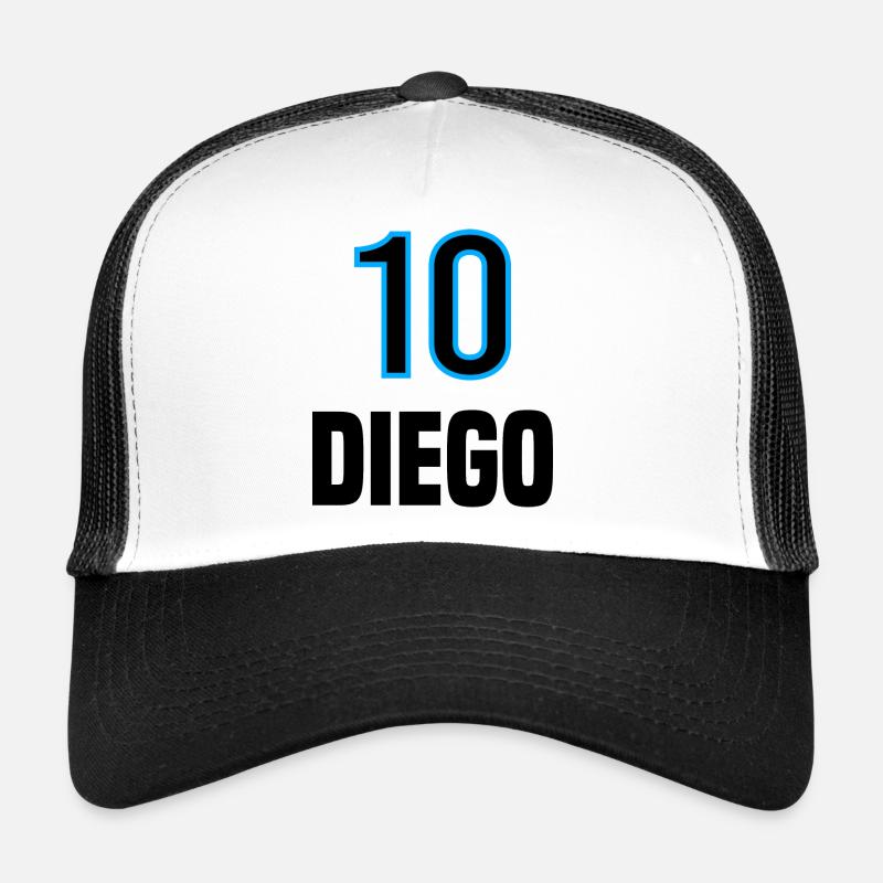 Diego 10 Noir et bleu Casquette trucker 