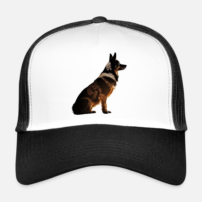 Chien - Casquette trucker  - blanc/noir