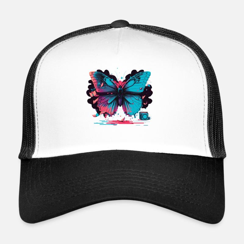 Papillon néon Casquette trucker 