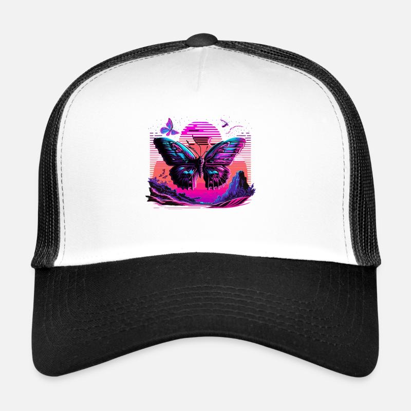 Butterfly in Technicolor Dream Trucker Cap