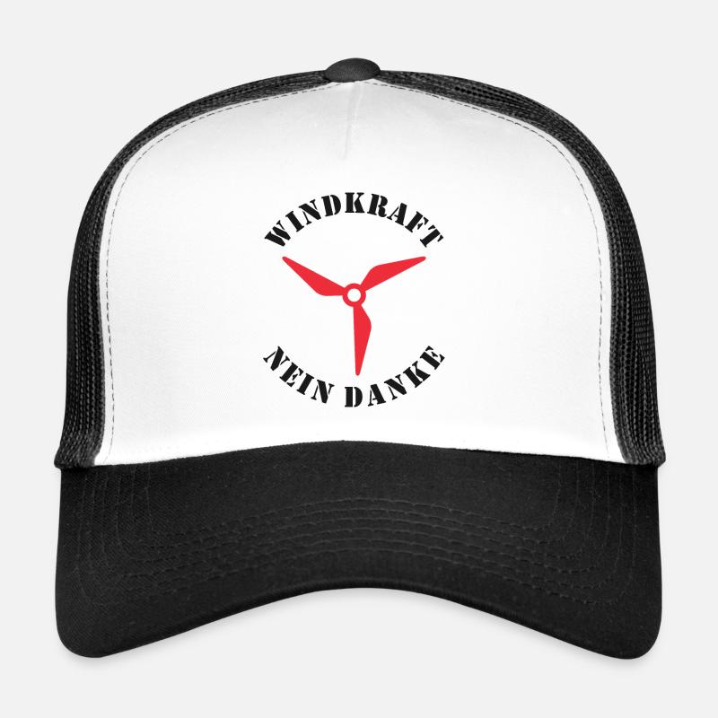 Windkraft Nein Danke - Trucker Cap - Weiß/Schwarz
