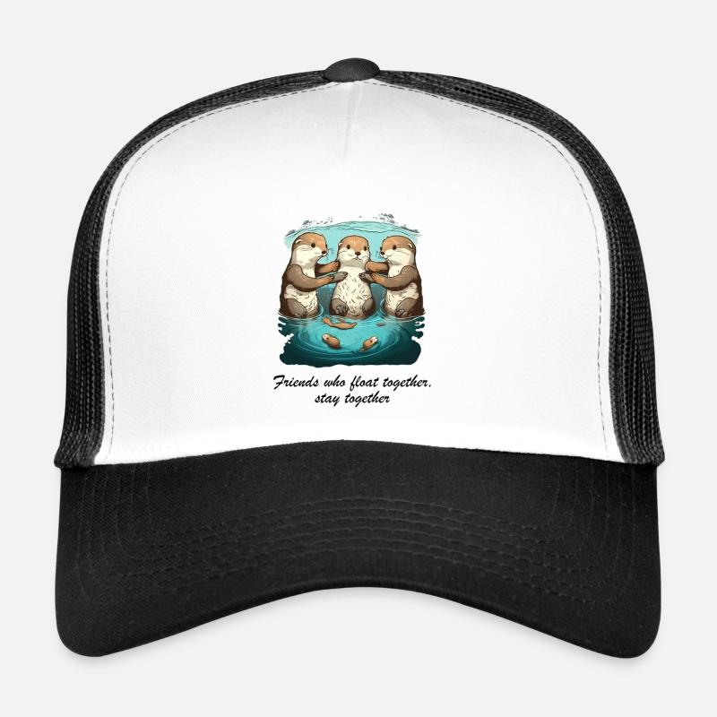Friends who float together stay together - Trucker Cap - Weiß/Schwarz