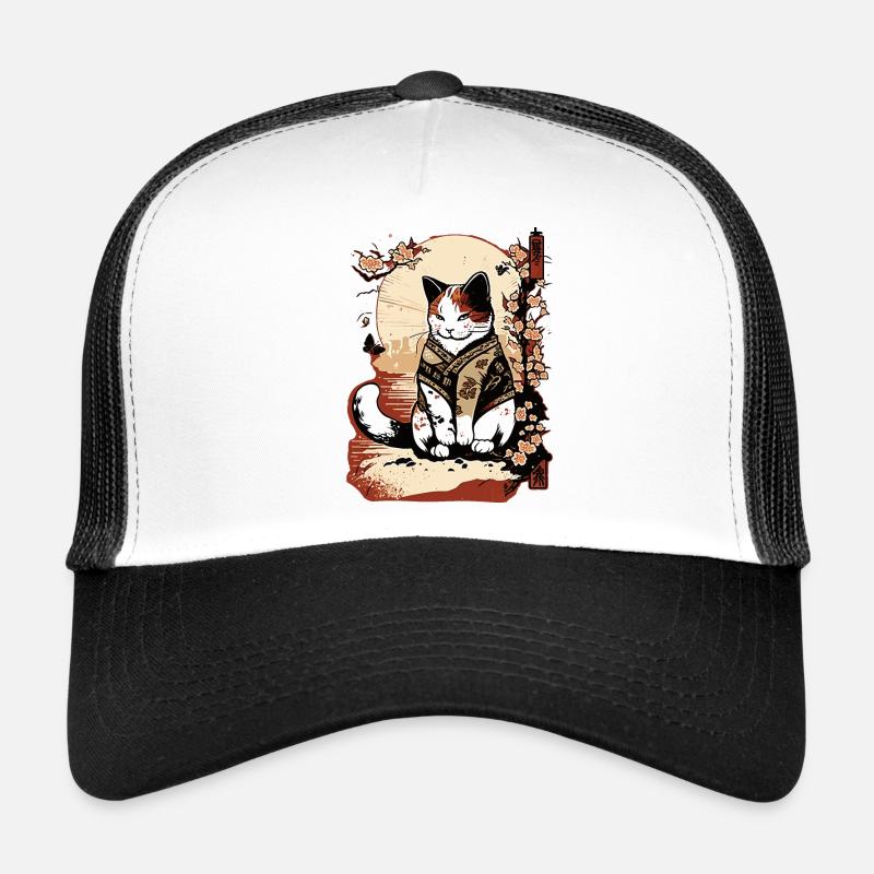 neko neko3 - Casquette trucker  - blanc/noir