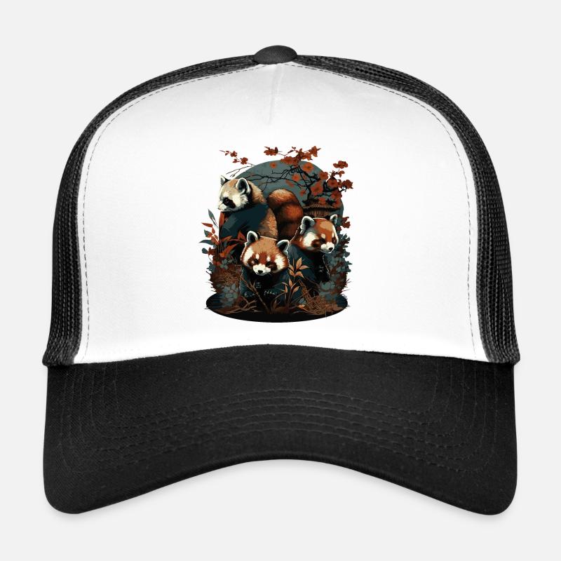 red panda 2 - Casquette trucker  - blanc/noir