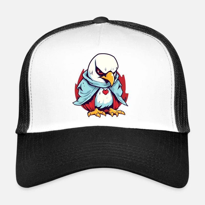 Chicken Vampire - Trucker Cap - white/black