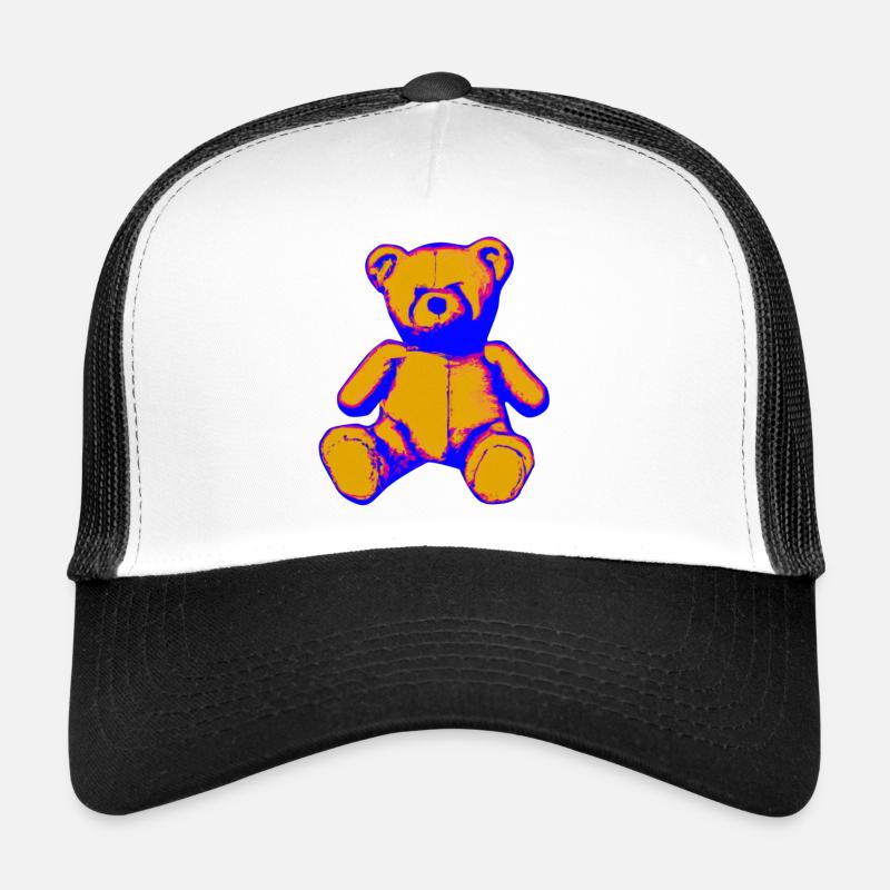 Teddy Bär im Stil - Trucker Cap - Weiß/Schwarz