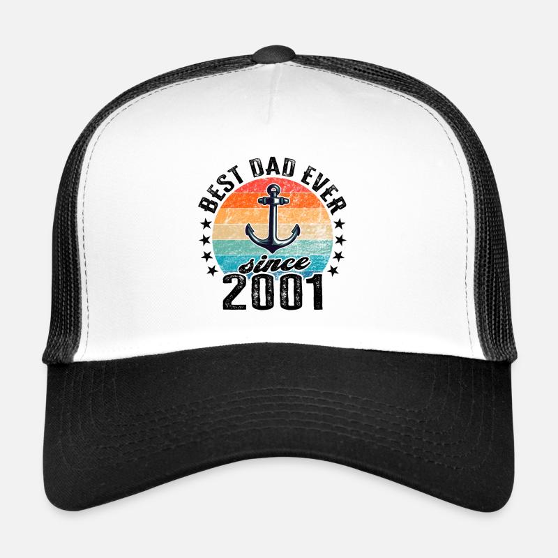 Bester Papa der Welt seit 2001 Anker Trucker Cap