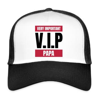 PAPA TRÈS IMPORTANT - Casquette trucker  - blanc/noir - Devant