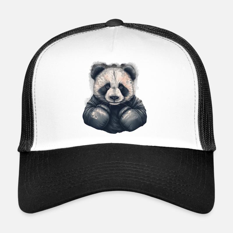 Panda Bär mit Boxhandschuhen Boxer Tiere Fighter Trucker Cap
