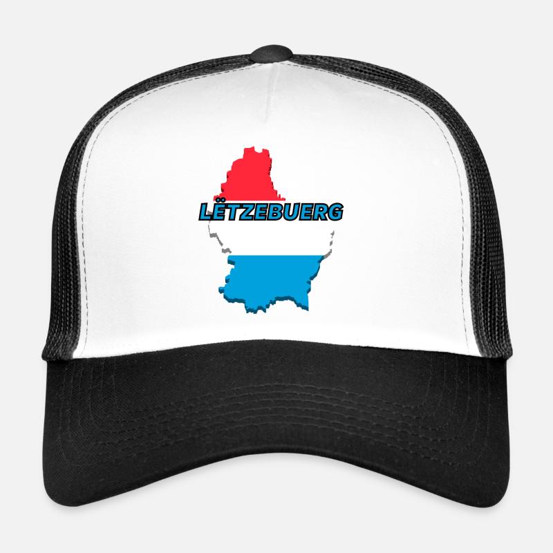 Carte du Luxembourg drapeau Luxembourg Casquette trucker 