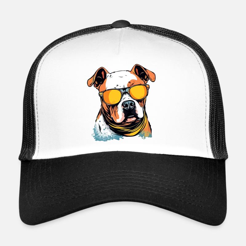 Jok le bouledogue - Casquette trucker - blanc/noir