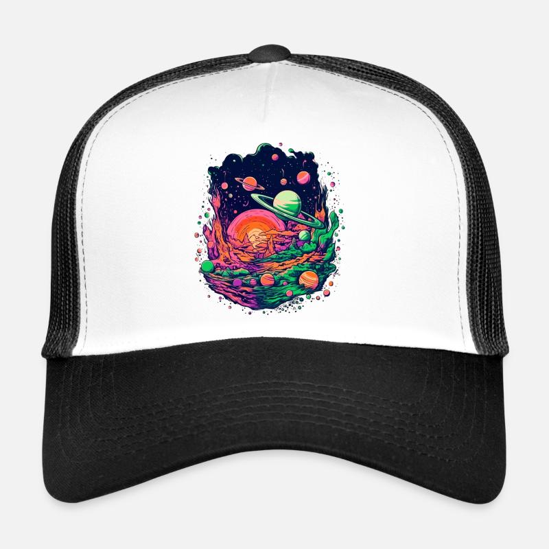 Mysterious solar system with planets Trucker Cap