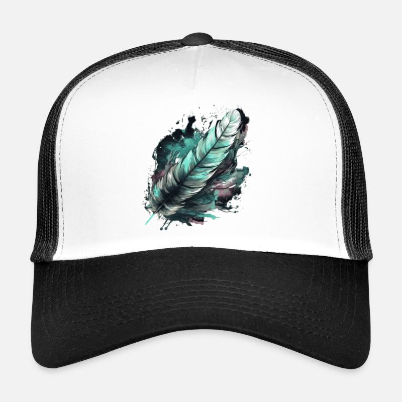 Feder Federn Indianer Geschenk Trucker Cap