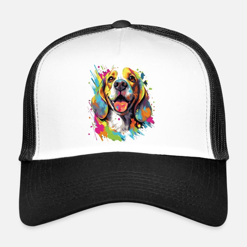 Buntes Beagle Design - Liebevoll und Lebhaft Trucker Cap