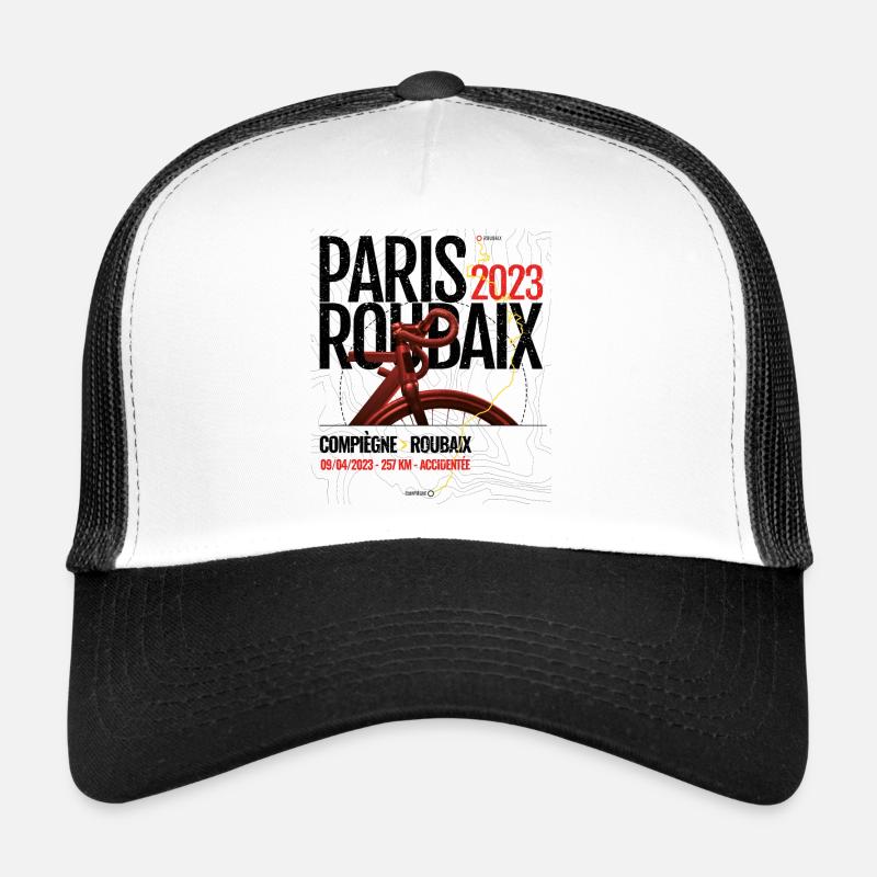 Paris RoubaixBlanc - Casquette trucker  - blanc/noir