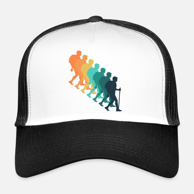 Retro-Wandern - Trucker Cap - Weiß/Schwarz