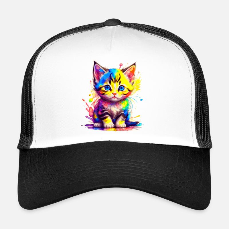 Rainbow Kitty Trucker Cap