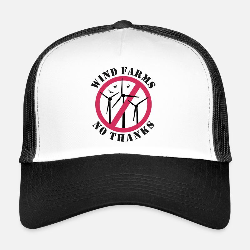 Parcs éoliens Non merci, non à l’énergie éolienne Casquette trucker 
