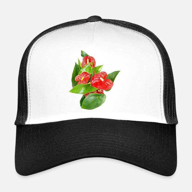 Rote Anthurien Floraledition Trucker Cap