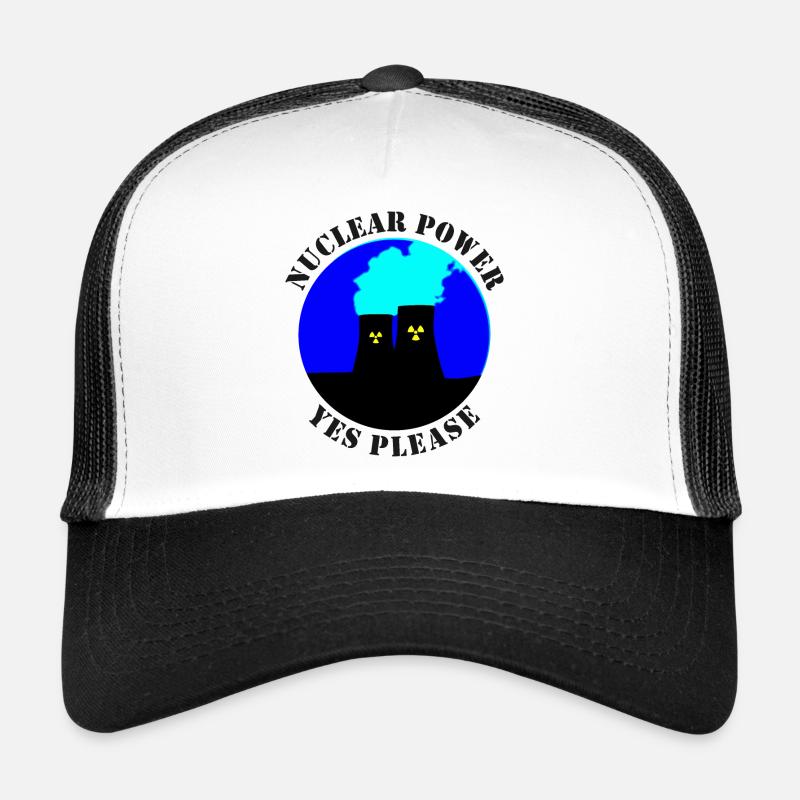 Atomkraft Ja bitte, Ja zu Atomenergie - Trucker Cap - Weiß/Schwarz