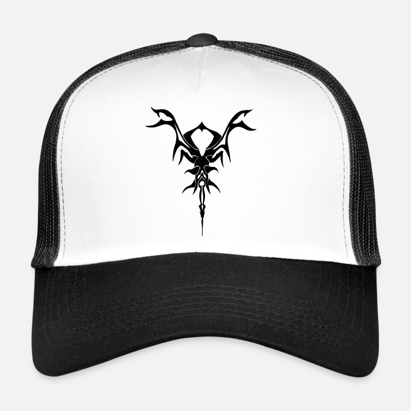 Scorpion Tribal Tattoo Style - Trucker Cap - Weiß/Schwarz
