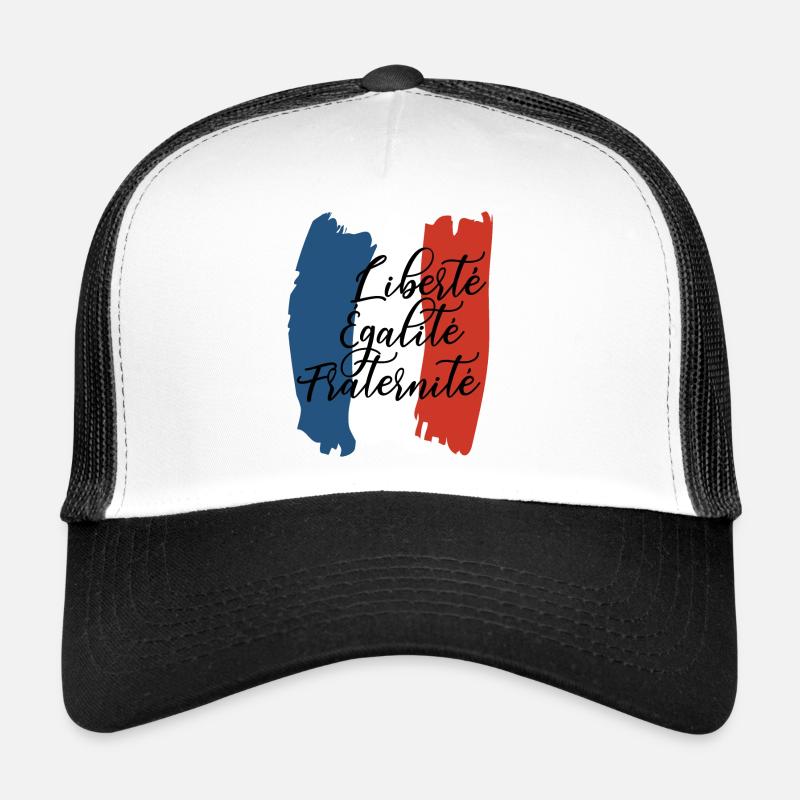 Liberté Égalité Fraternité - Trucker Cap - Weiß/Schwarz