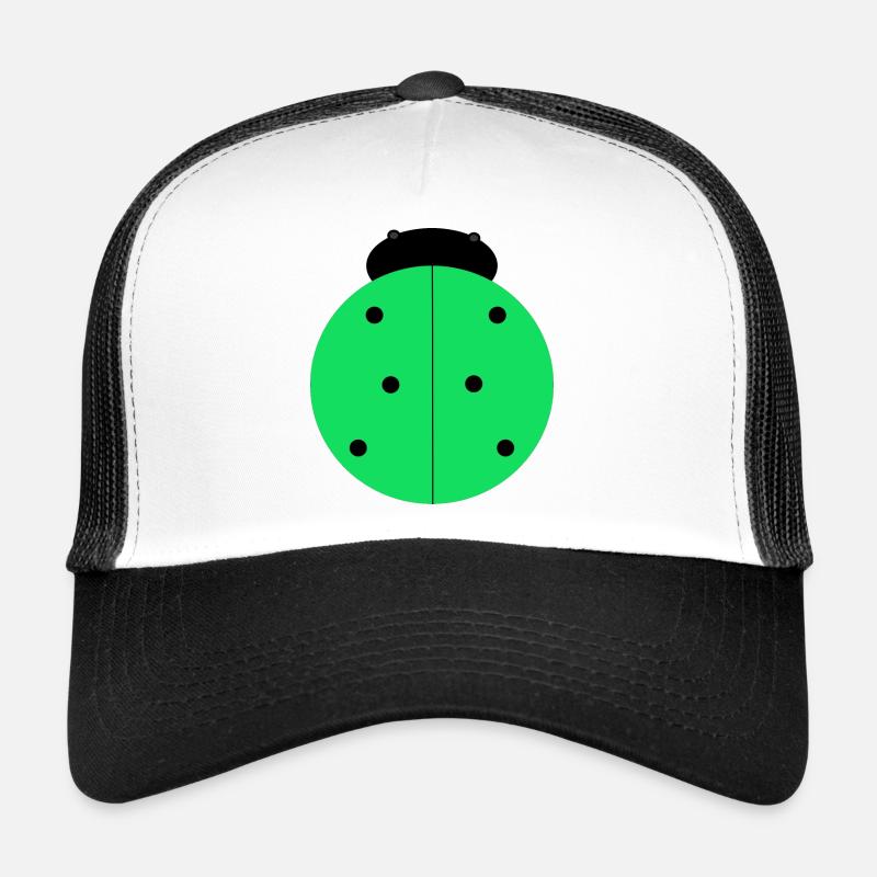 Green Ladybug with Black Spots Trucker Cap