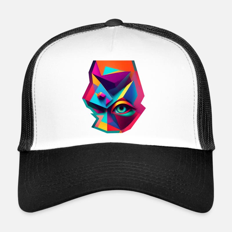 Retro 1 cut - Trucker Cap - Weiß/Schwarz