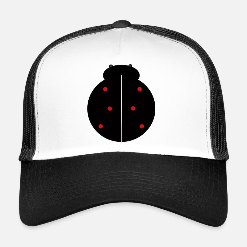 Coccinelle Noire à Points Rouges Casquette trucker 