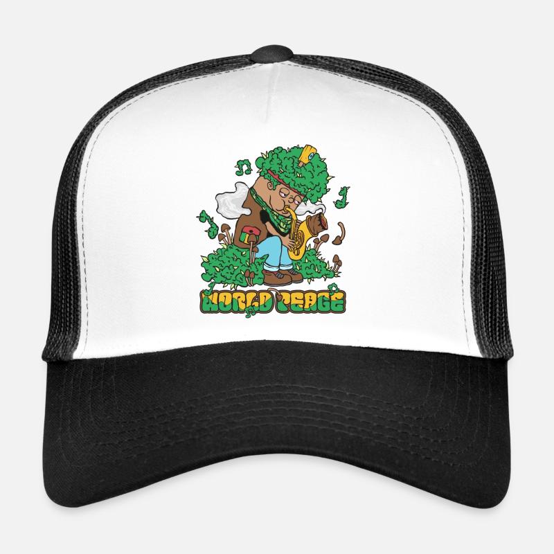 420 World Peace Sax Trucker Cap