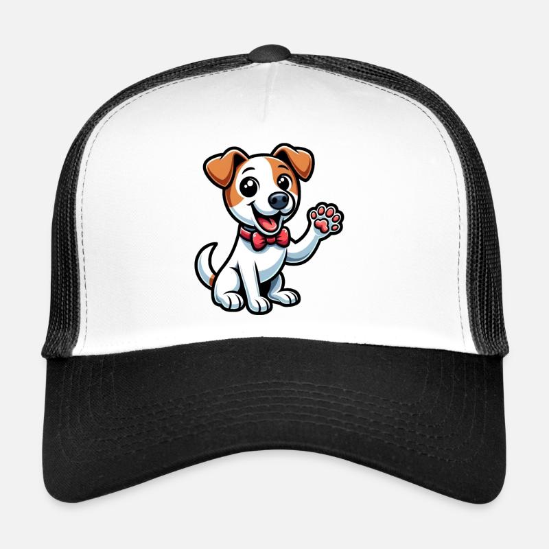 Jack Russell Terrier - Trucker Cap - Weiß/Schwarz