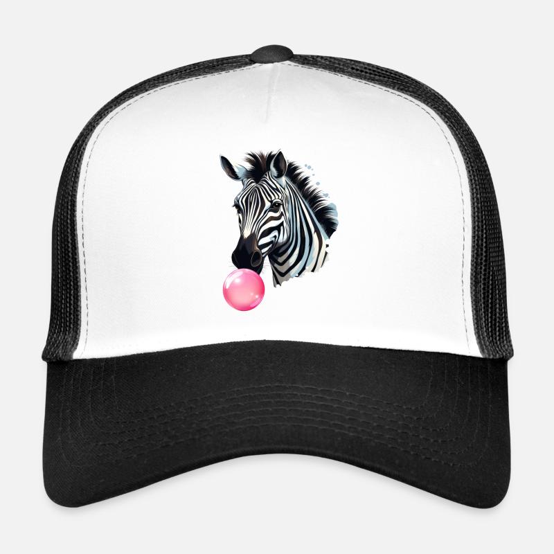 Funny Zebra Bubblegum Chewing Gum Casquette trucker 