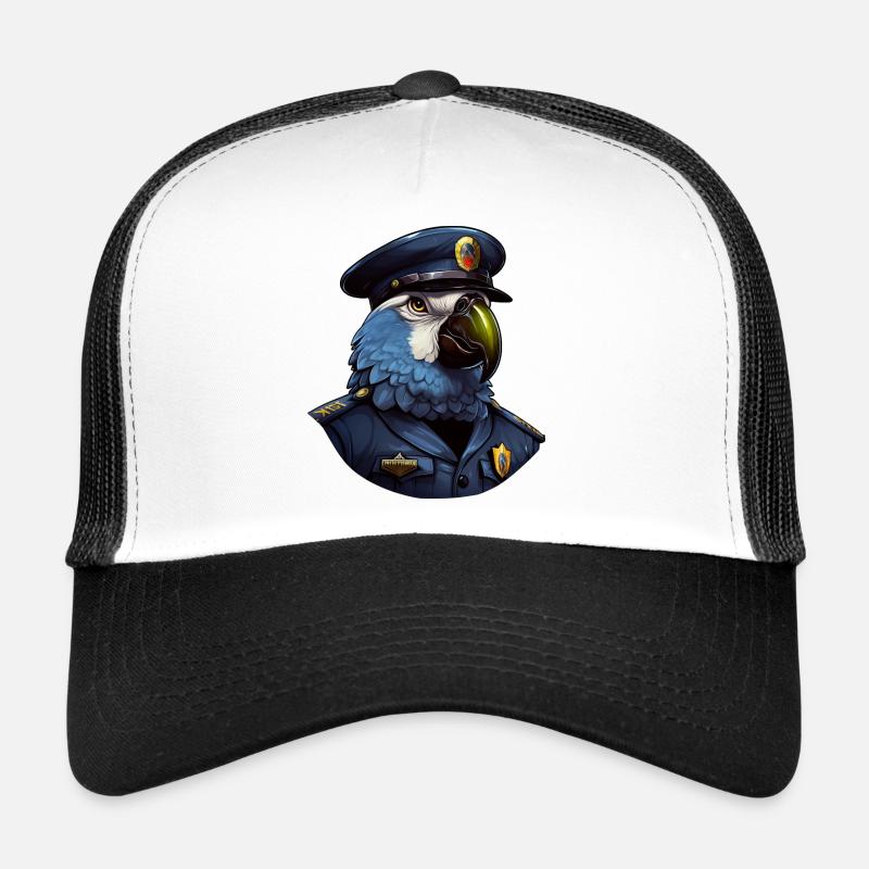 Police Parrot Trucker Cap