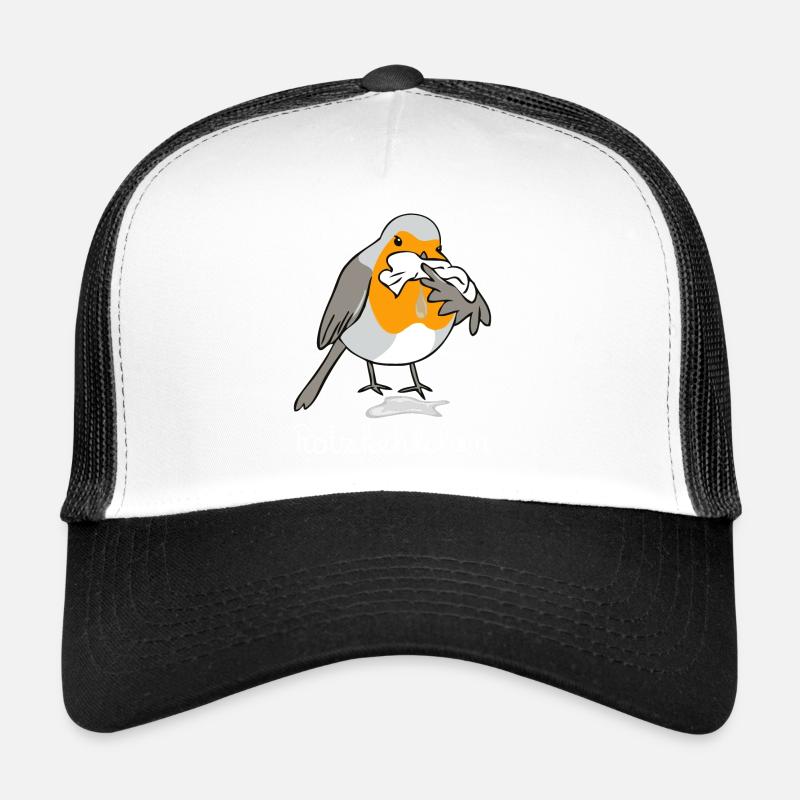 Rotzkehlchen hell Rotkehlchen hat Schnupfen Trucker Cap