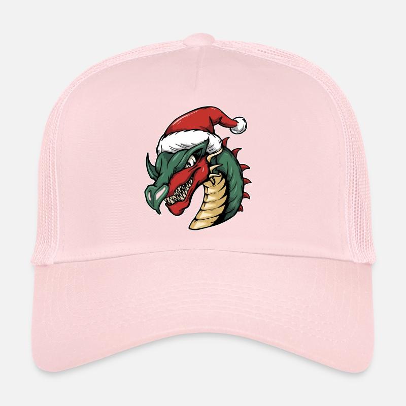 Drache mit Weihnachtsmütze Trucker Cap