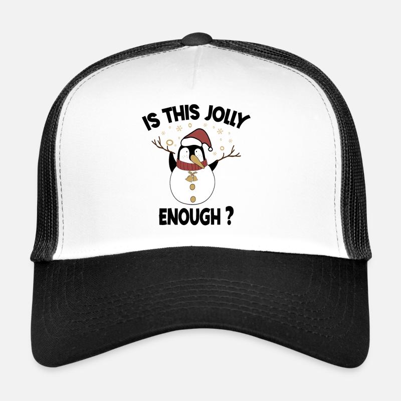 Is This Jolly Enough Funny Pinguine xmas Casquette trucker 