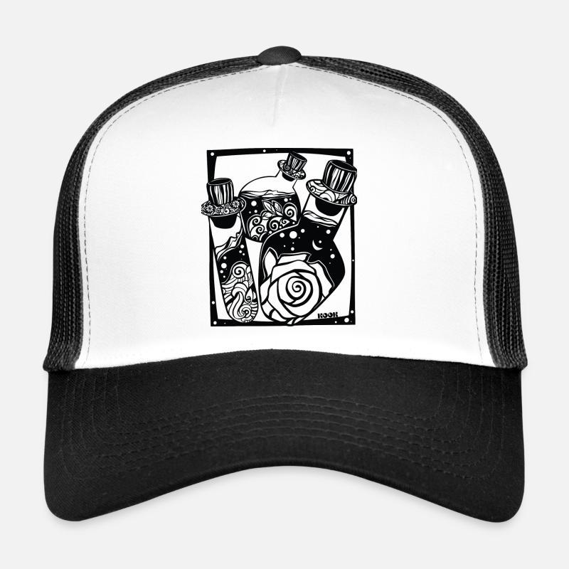 Bouteille de potion magique florale. Casquette trucker 