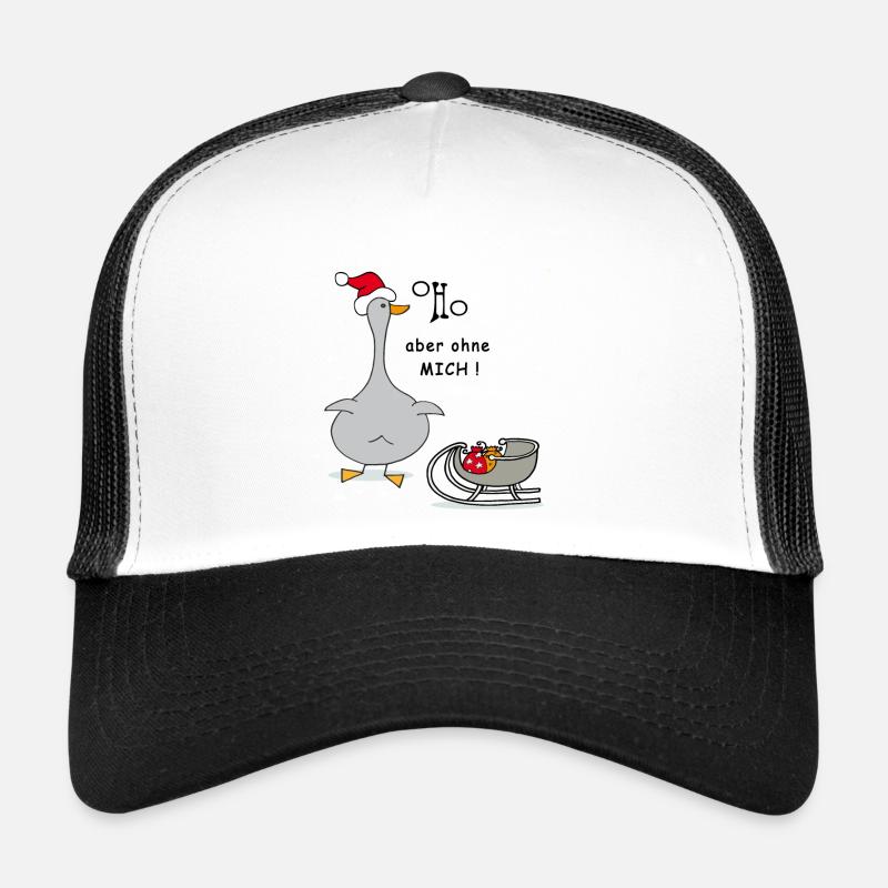 OH HO, Weihnachtsgans - Trucker Cap - Weiß/Schwarz