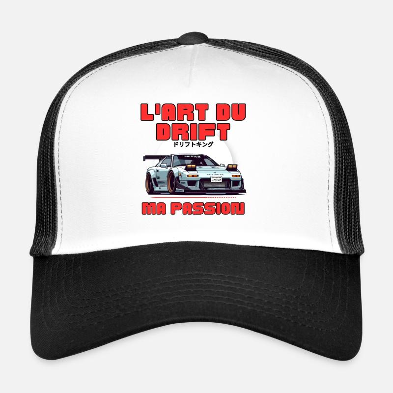 L'art du drift - Casquette trucker  - blanc/noir