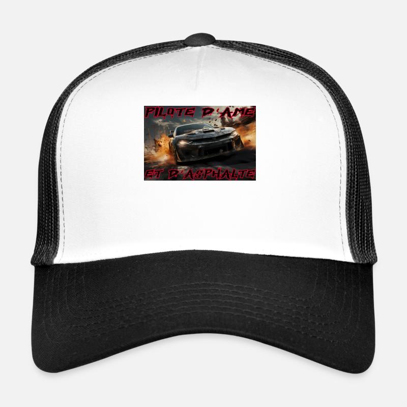 Pilote d'âme - Casquette trucker - blanc/noir