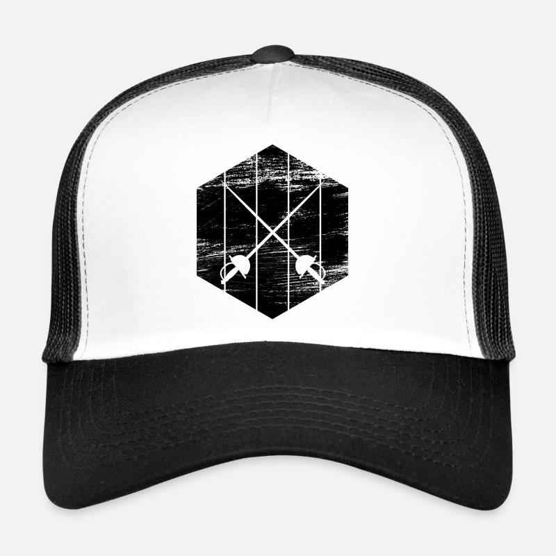Fechtausrüstung - Trucker Cap - Weiß/Schwarz