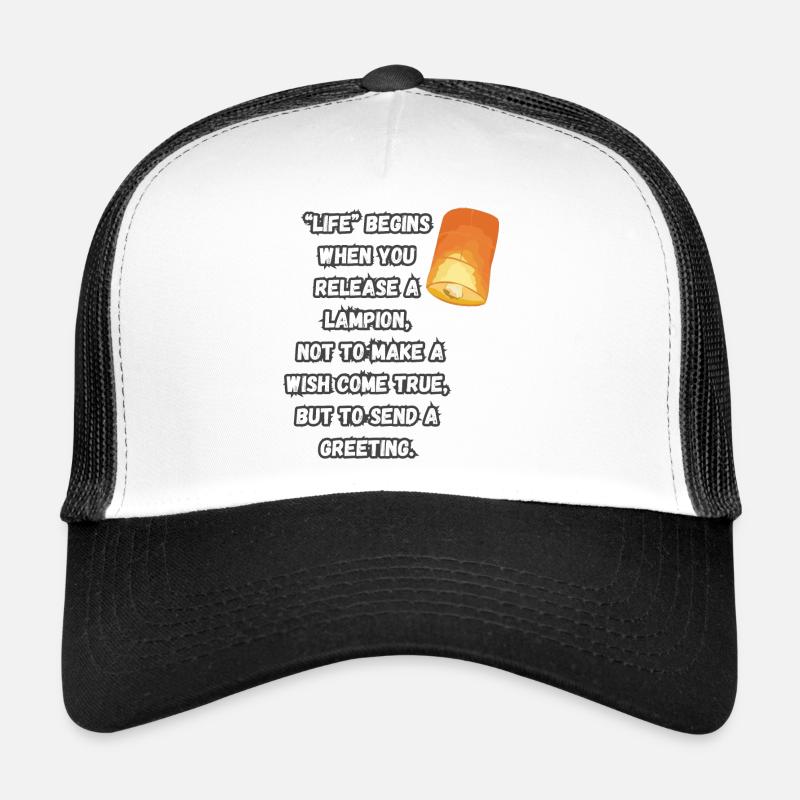 “Life” begins when... - Trucker Cap - white/black