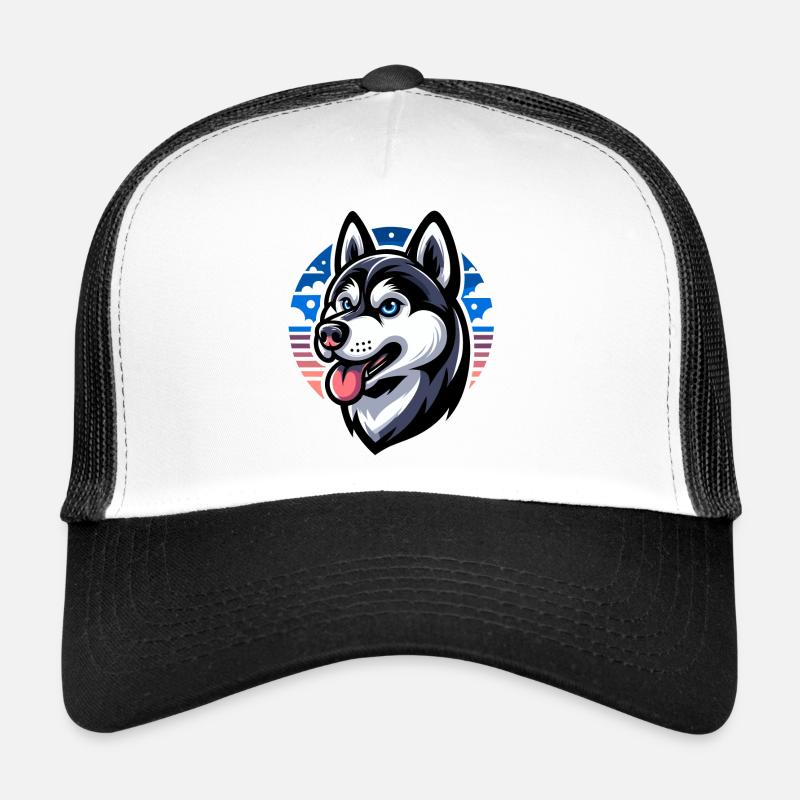 Hund - Trucker Cap - Weiß/Schwarz
