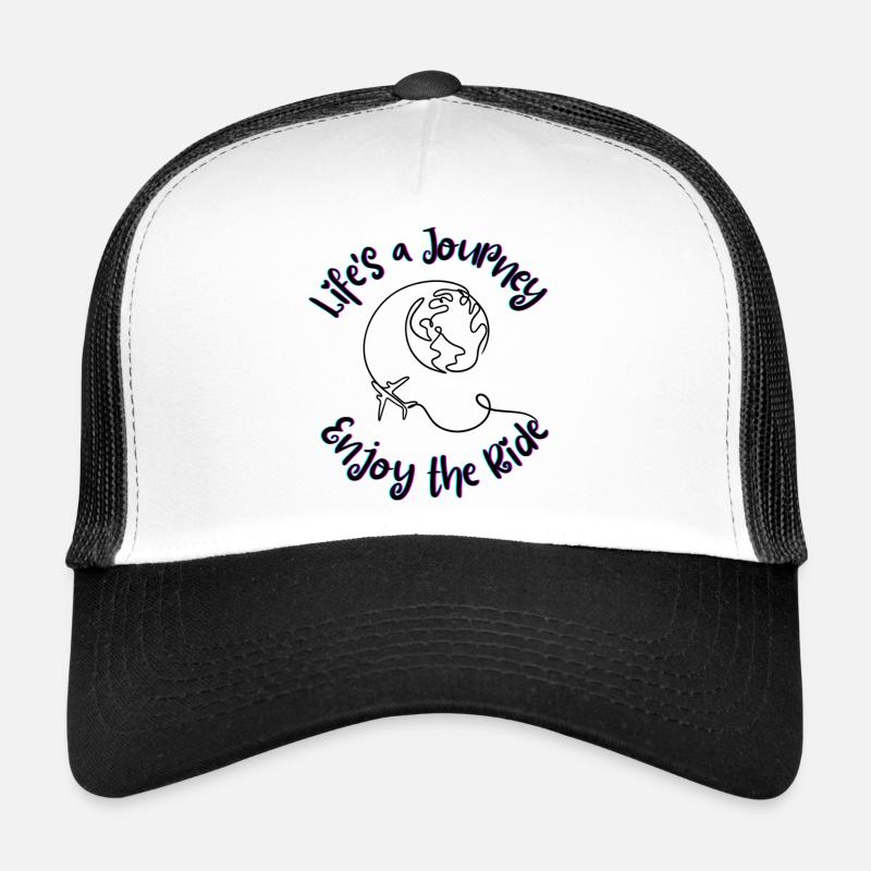 Das Leben ist eine Reise Genießen Sie die Fahrt - Trucker Cap - Weiß/Schwarz