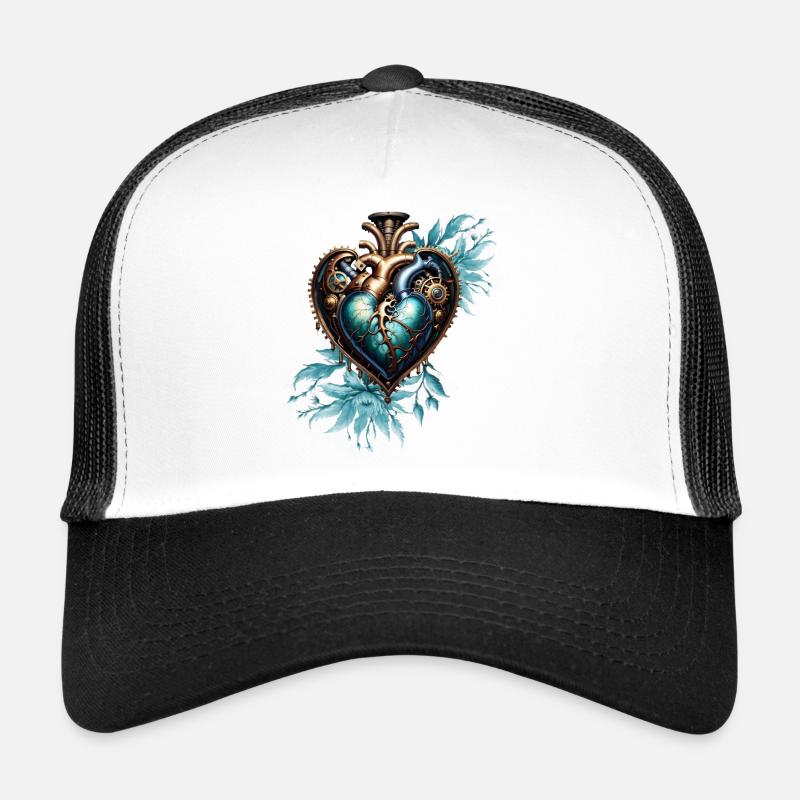 Wonderful and elegant steampunk heart. Trucker Cap